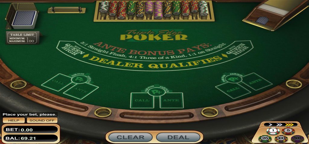 triple edge poker screenshot