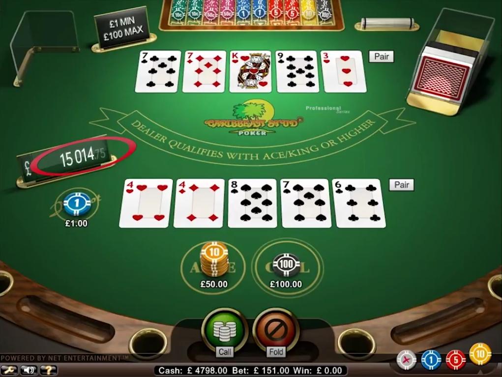 SoftGamings Caribbean Stud Poker NetEnt