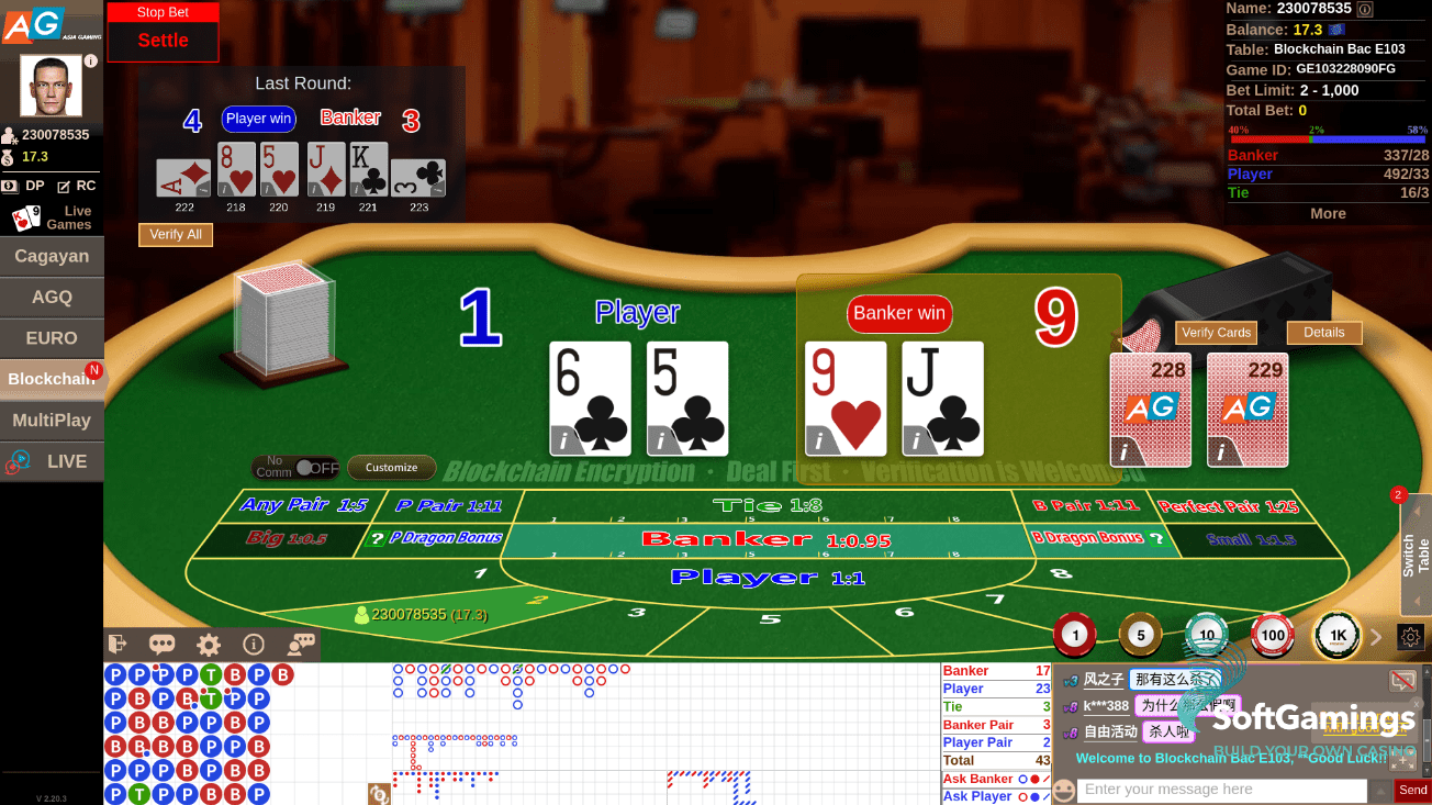 Blockchain Baccarat E103