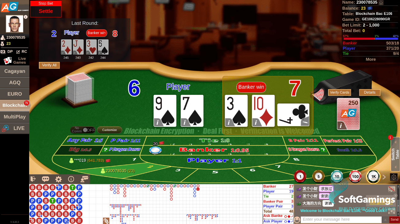 Blockchain Baccarat E106