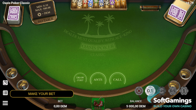 Oasis Poker Classic - EvoPlay Games catalogue | SoftGamings