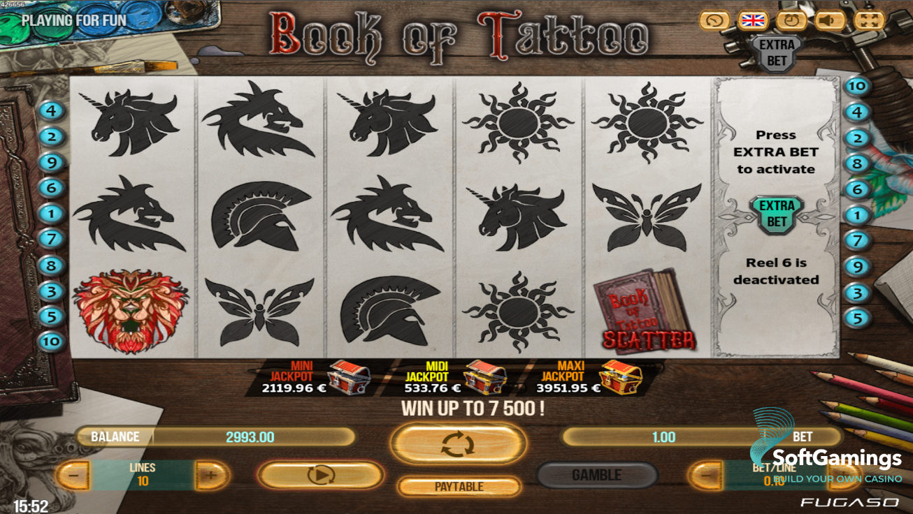 Book Of Tattoo - Games catalogue Fugaso | SoftGamings