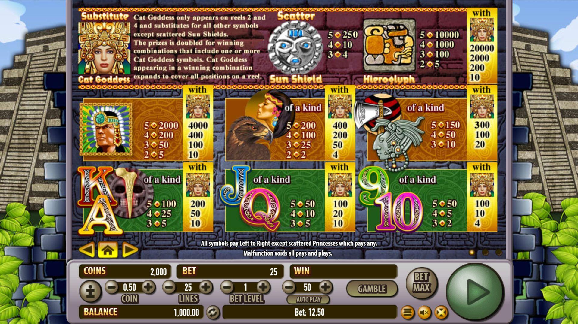 Play online aztec gold slot