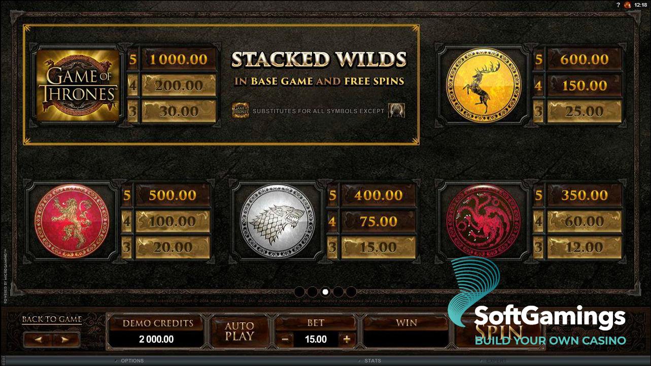 Game of Thrones (15 Paylines)