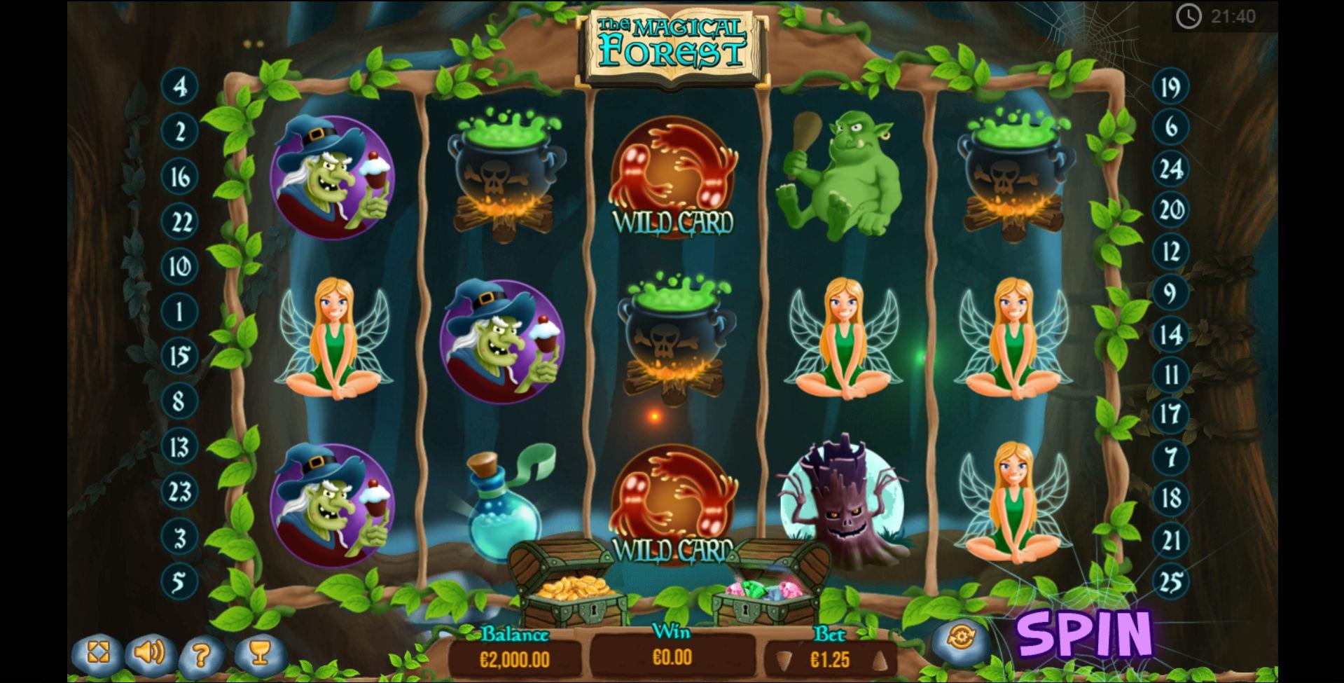 Enchanted forest slot machine