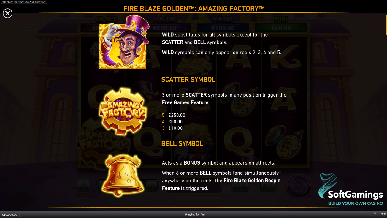 Fire Blaze Golden: Amazing Factory