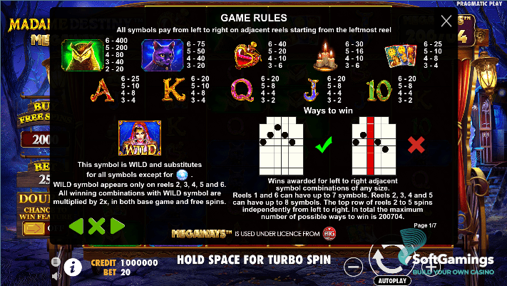 Madame Destiny Megaways