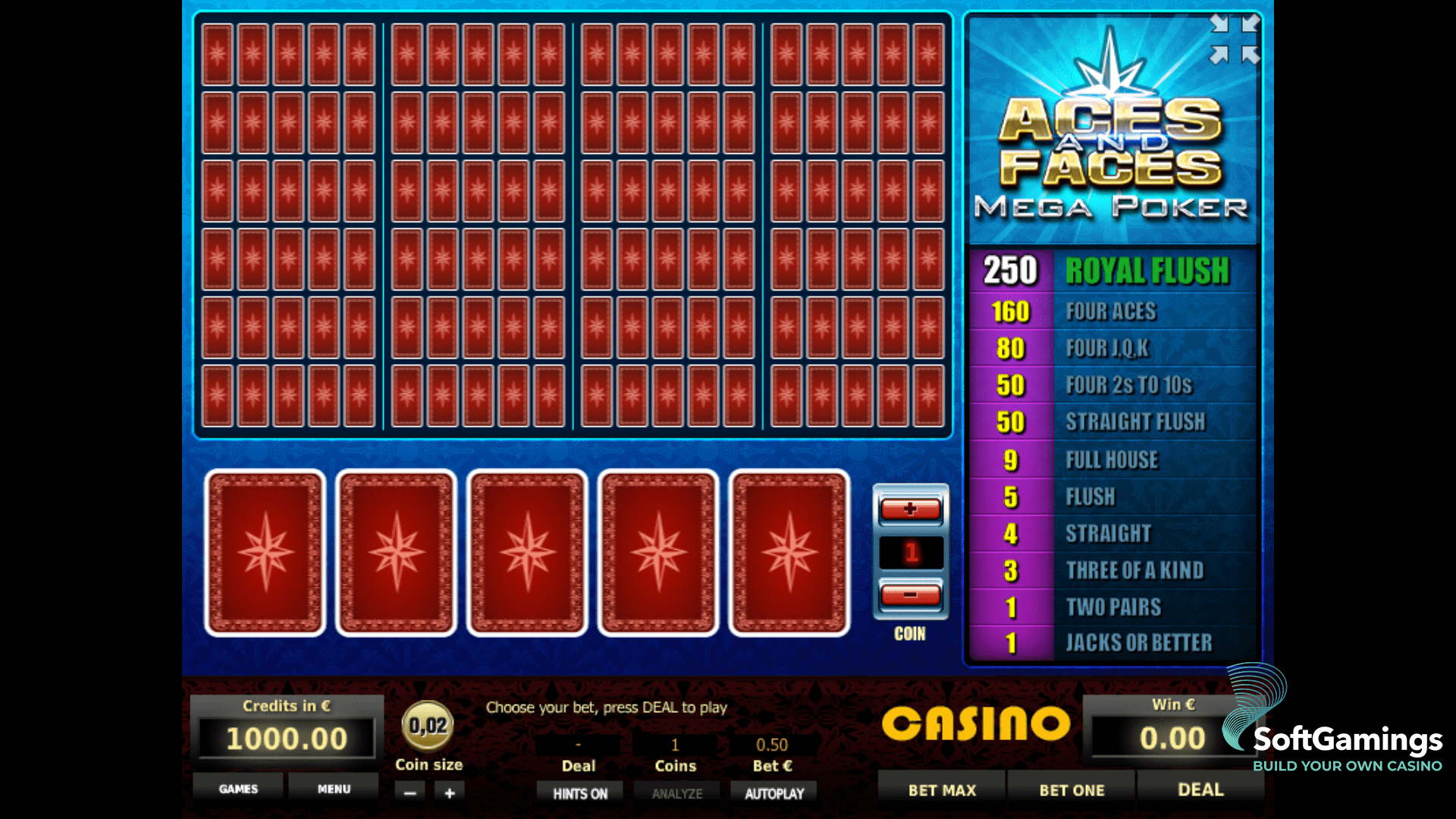 Aces and Faces Mega Poker