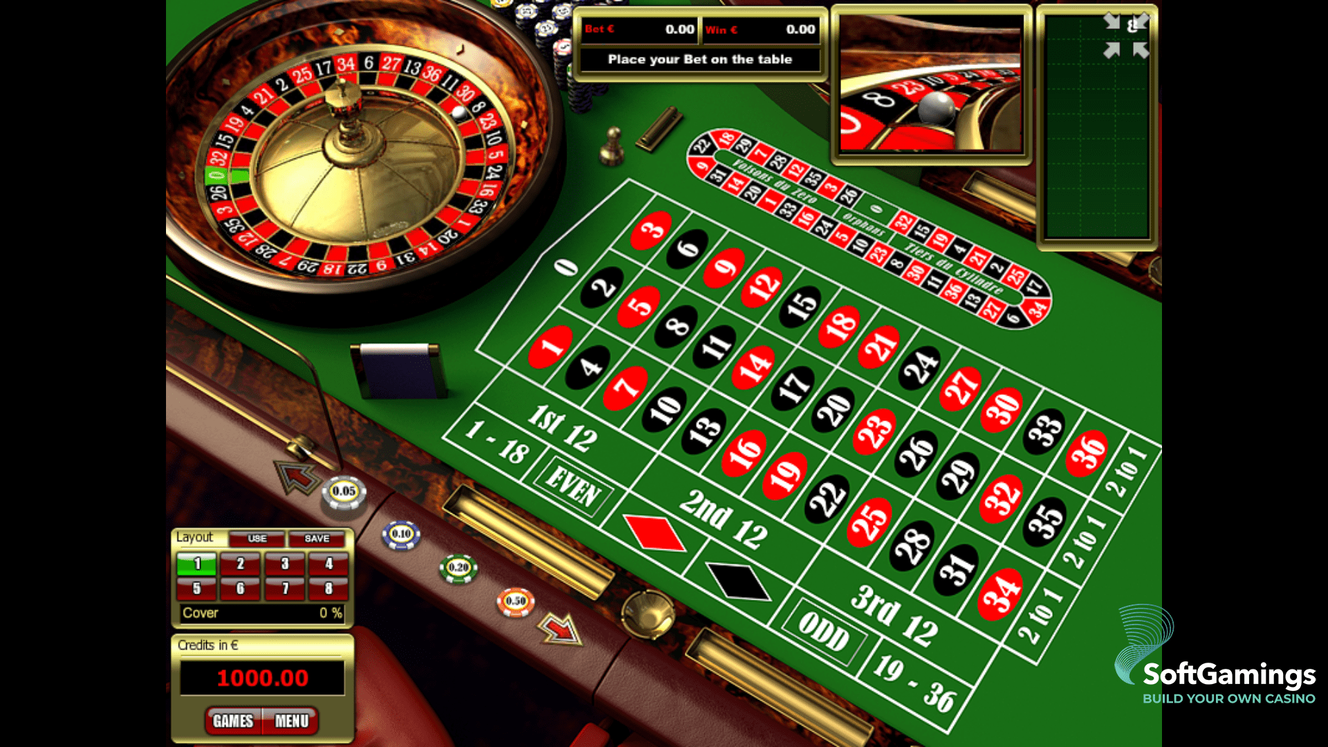 European Roulette - TomHorn Games catalogue | SoftGamings
